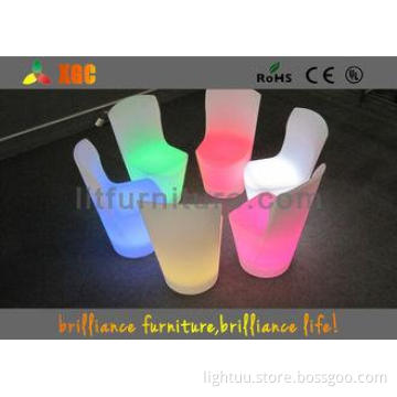 Plastic illuminated banquet LED Bar Chair sets with 4400mAh
